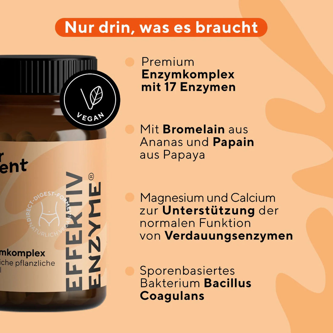 EffektivEnzyme - Premium Enzym-Komplex | Kapseln 90 Stk.