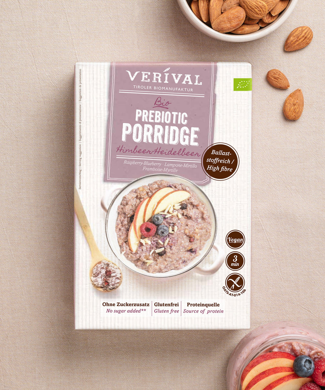 Bio Prebiotic Porridge Himbeer-Heidelbeer | 350g