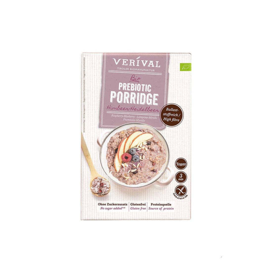 Bio Prebiotic Porridge Himbeer-Heidelbeer | 350g