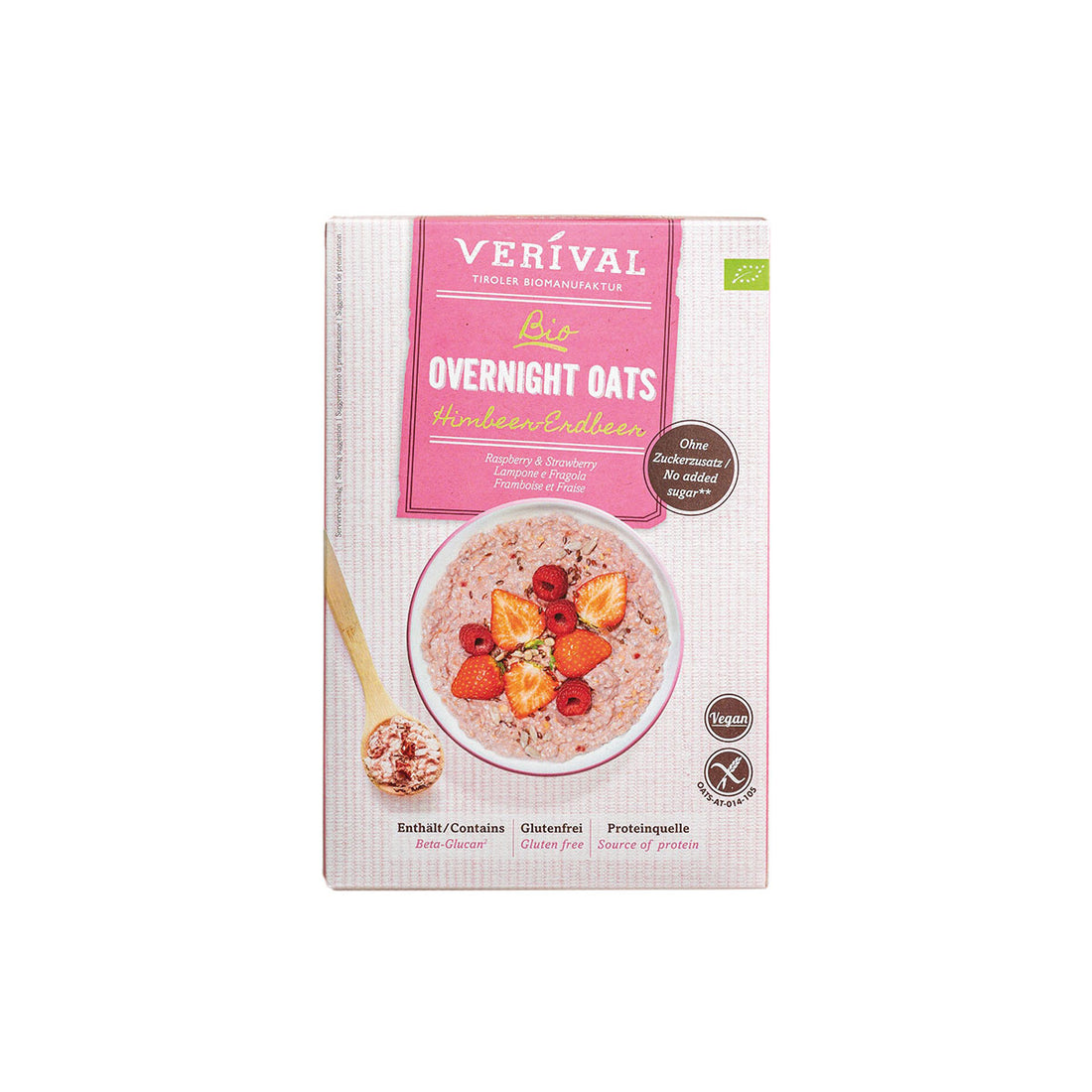 Bio Overnight Oats Himbeer-Erdbeer | 350g